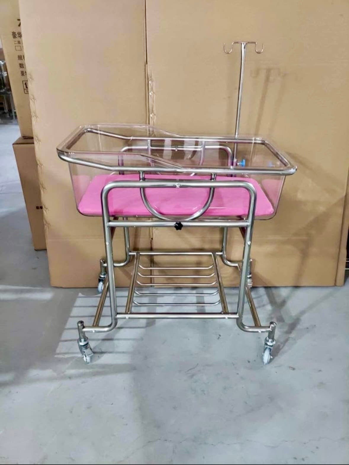 Stainless Steel Hospital Baby Bassinet (Infant Crib)