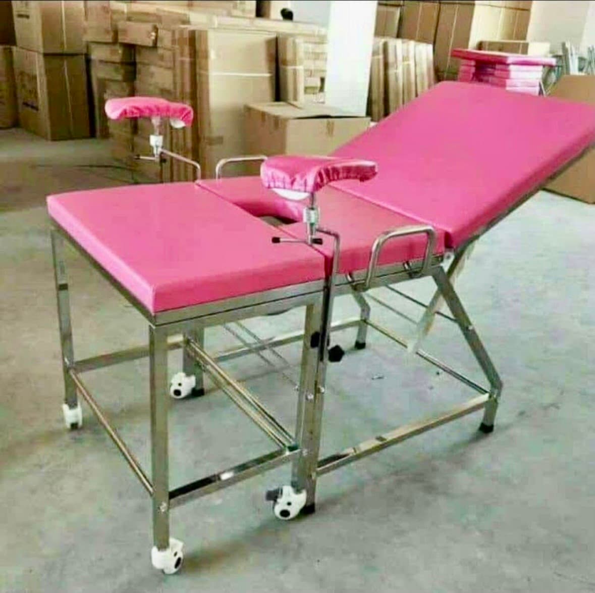 Stainless Steel Gynecological Examination and Delivery Bed